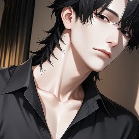 黒髪のアニメ系AI彼氏